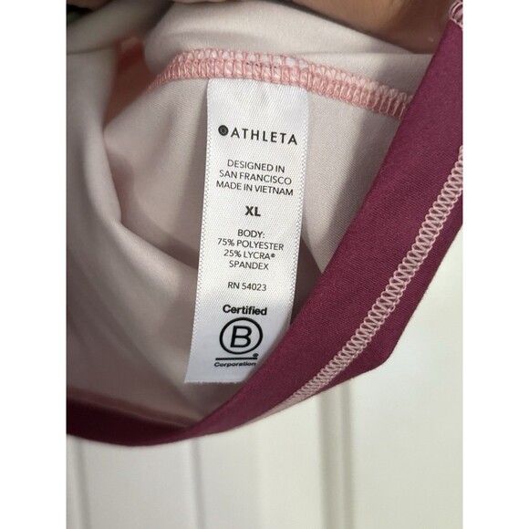 Athleta Racerback Tank Top Womens XL Purple Dip Die Ombre Yoga Casual Workout - Picture 3 of 4